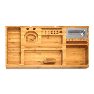 Tava de rulat 'RAW' din Lemn de Bambus | Triplu Flip - 26,5x50cm