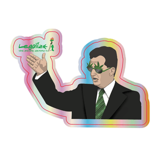Sticker holografic 'LEGALIZEIT' The Dictator | 6,3x9cm