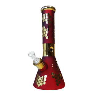 Bong din sticla 'BLACK SHEEP' Red Bee Hexagon | 32cm