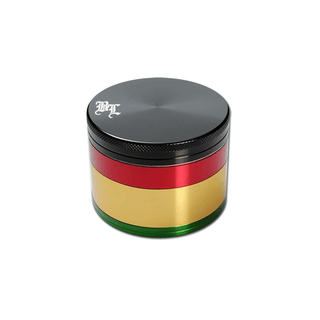 Grinder 'BLACK LEAF' Rasta | 4-Parti - 62mm