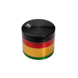Grinder 'BLACK LEAF' Rasta | 4-Parti - 49mm