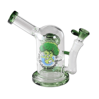Glass Bong 'BLACK LEAF' Broccoli | 210mm