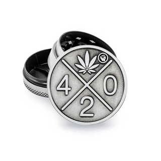 Grinder 'FIRE-FLOW' 420 Silver | 3-Part - 40mm.