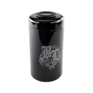 Borcan depozitare 'BLACK LEAF' din sticla violet cu Termometru & Higrometru | 120ml