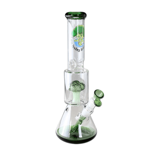 Glass Bong 'BLACK LEAF' Broccoli | 39cm