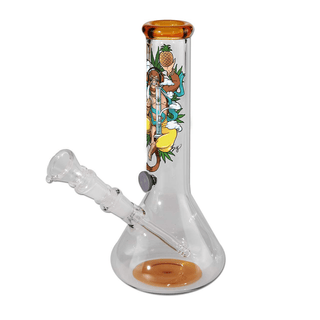 Glass Bong 'BLACK LEAF' Hanuman | 24cm