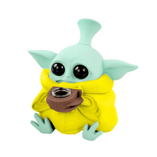 Bong din silicon 'URBAN CREW' Alien | Galben - 13cm