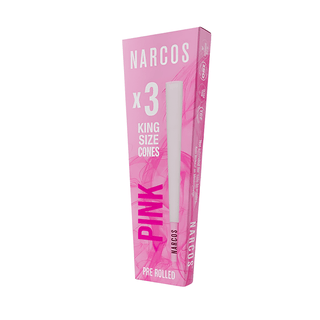 Pre-rolled Cones ‘NARCOS’ Pink | King Size Slim - x3