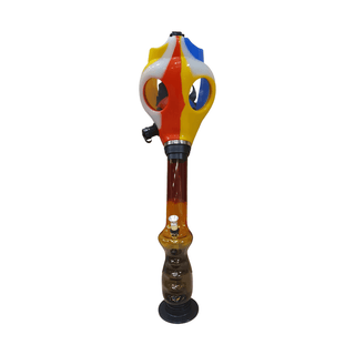 Plastic Bong 'GAS MASK' Multicolour | 39cm.