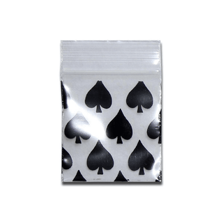 Pungi Zip-Lock ‘BLACK LEAF’ Spade | 24x24mm. - x100