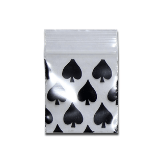 Zip-Lock Bags ‘BLACK LEAF’ Spade | 24x24mm - x100