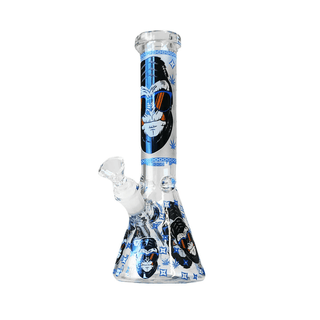 Bong din sticla 'BLACK SHEEP' Blue Gorilla | Fosforescent - 25cm