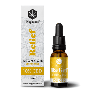 CBD Oil 10% with Terpenes 'HAPPEASE' for Stress 'LEMON TREE' 10ml – 1000mg.