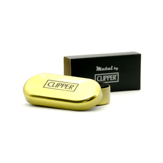 CLIPPER & BULLDOG' Metal Lighter with Box | Gold