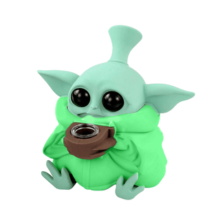 Bong din silicon 'URBAN CREW' Alien | Verde - 13cm