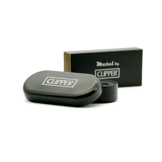 Metal Lighter 'CLIPPER' with Case | Mini Leaves