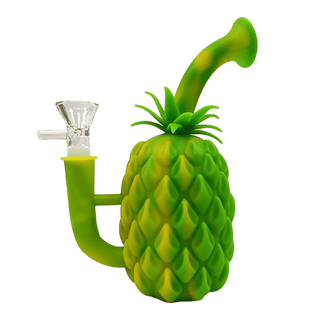 Bong din silicon 'PINEAPLLE' Verde | 18cm