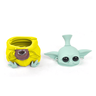 Bong din silicon 'URBAN CREW' Alien | Galben - 13cm