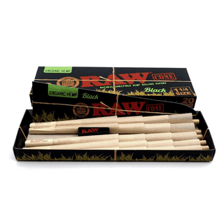 Pre-rolled RAW Black Hemp Cones | 1/4 - x20
