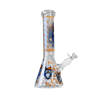 Bong din sticla 'BLACK SHEEP' Orange Gorilla | Fosforescent - 25cm