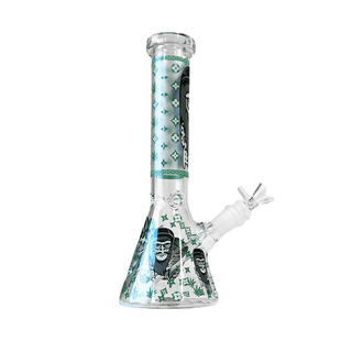 Bong din sticla 'BLACK SHEEP' Green Gorilla | Fosforescent - 25cm