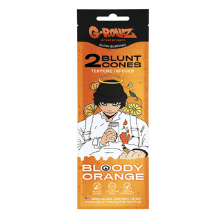 Pre-Rolled Blunt ‘G-ROLLZ’ Hemp ‘BLOODY ORANGE’ with Infused Terpenes | x2