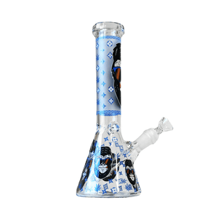 Bong din sticla 'BLACK SHEEP' Blue Gorilla | Fosforescent - 25cm