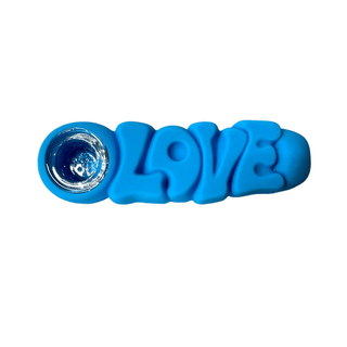 Pipa din silicon 'URBAN CREW' Love | Albastra - 12cm