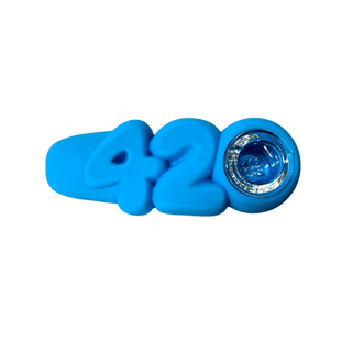 Pipa din silicon 'URBAN CREW' 420 | Albastra - 10cm