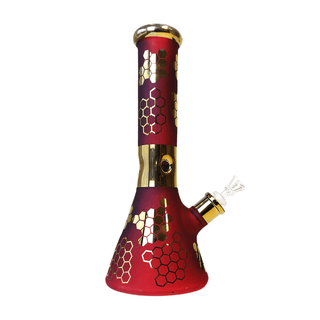 Bong din sticla 'BLACK SHEEP' Red Bee Hexagon | 32cm