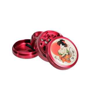 Grinder 'BLACK LEAF' Geisha | 4-Parti - 40mm