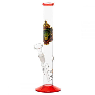 Bong din sticla 'SMOKING' Red Lion King | 28cm