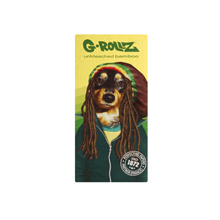 G-ROLLZ' Reggae Bamboo Rolling Papers & Filters | King Size Slim - x50