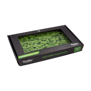 V-SYNDICATE' Glass Rolling Tray | Buds - 16x25cm.