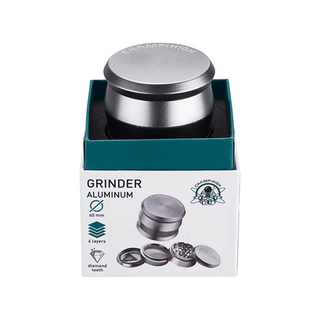 Grinder 'CHAMP HIGH' Silver | 4-Parti - 60mm