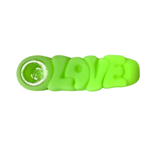 Pipa din silicon 'URBAN CREW' Love | Verde - 12cm