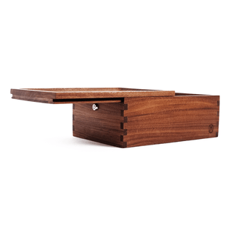 MARLEY' Storage Box with Latch | Black Walnut - 31.8x20.2cm