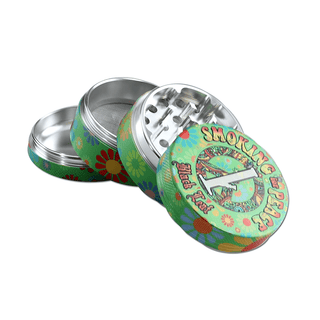 Grinder 'BLACK LEAF' Smoking for peace | 4-Parti - 54mm