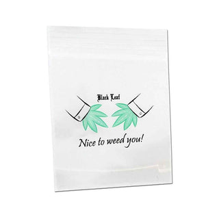 Zip-Lock Bags ‘BLACK LEAF’ Nice To Weed You | 35x35mm - x100
