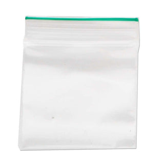 Pungi Zip-Lock 'BLACK LEAF' Clear | 24x24mm. - x100
