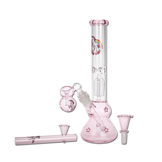 Bong din sticla 'BLACK LEAF' Bitch Perco Ice | 30cm. - Boxed