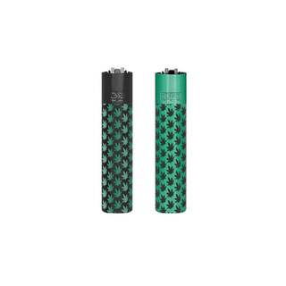 Metal Lighter 'CLIPPER' with Case | Mini Leaves