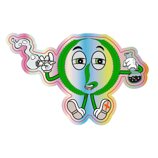 Sticker holografic 'LEGALIZEIT' We High | 5,69x9cm