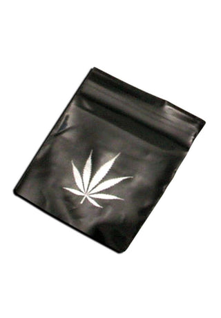 BLACK LEAF' Hemp Zip-Lock Bags | 60x80mm - x100