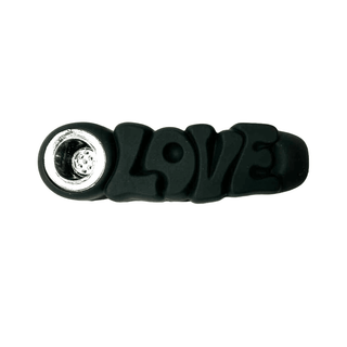 Pipa din silicon 'URBAN CREW' Love | Neagra - 12cm