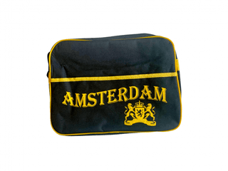 Geanta 'AMSTERDAM' Retro | Black & Yellow