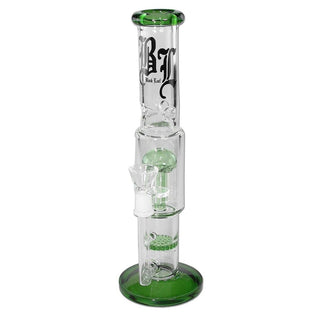 Bong din sticla ‘BLACK LEAF’ HoneyComb 6-Arm | 29cm