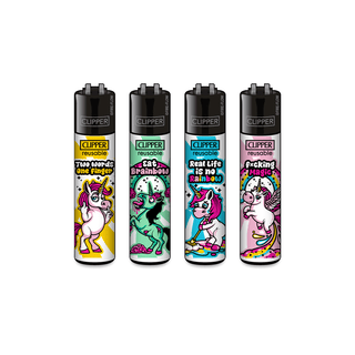 CLIPPER' Lighter Unicorn Slogan