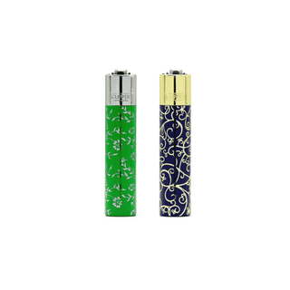 CLIPPER' Metal Lighter with Case | Blue & Green