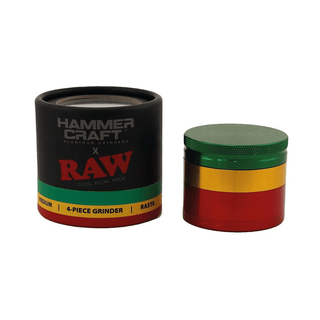 Grinder 'RAW & HAMMER CRAFT' Rasta | 4-Parti - 55mm